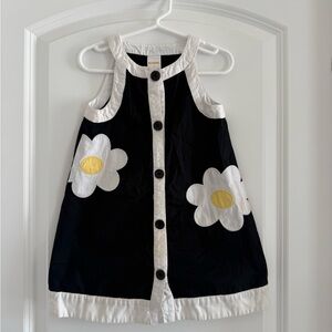 Gymboree Black and White Dress with Yellow Accents